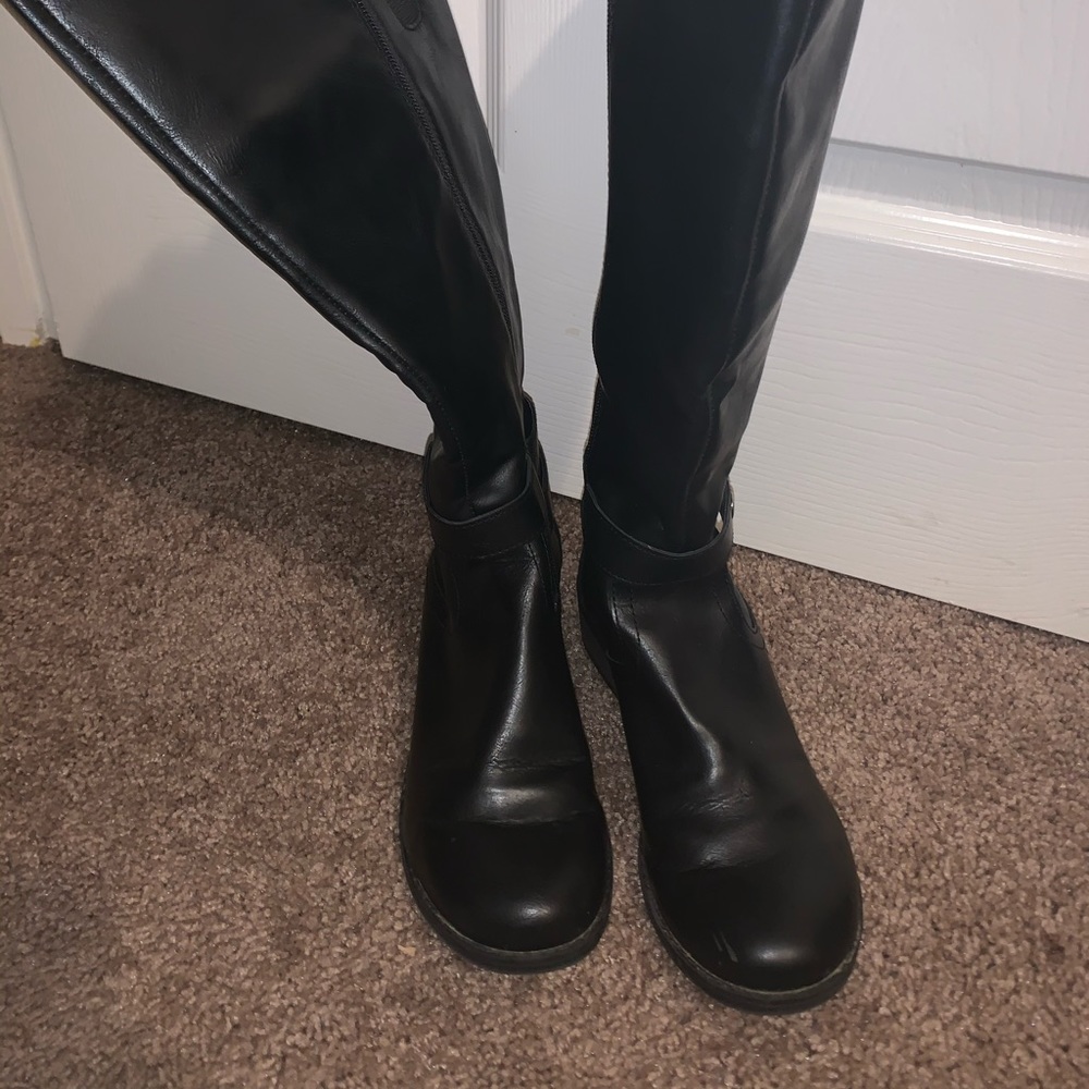 Black Flat Riding Boots